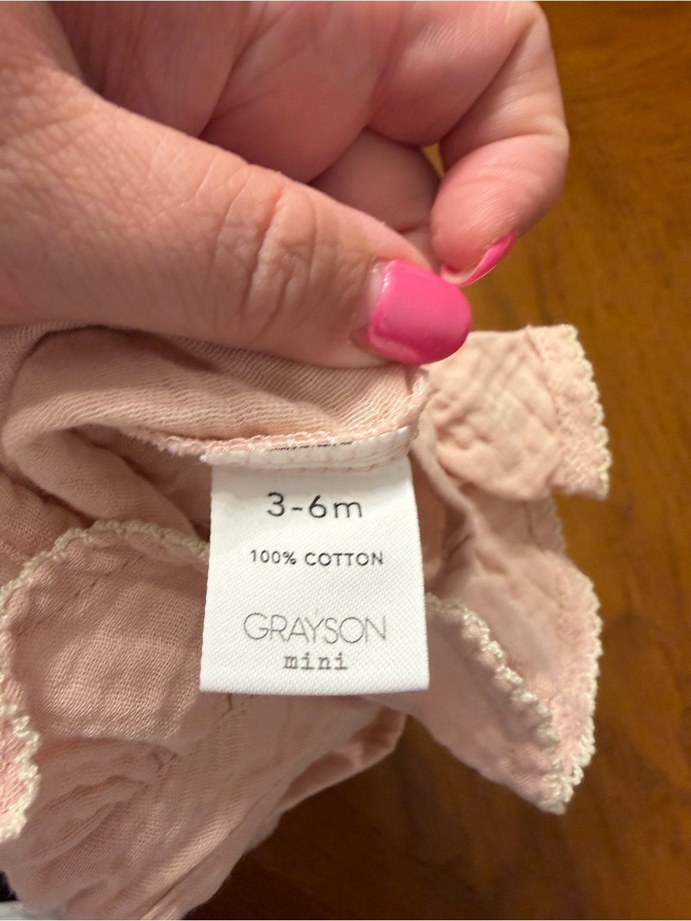 Grayson Mini Light Pink Ruffle Baby Romper - Picture 6 of 7